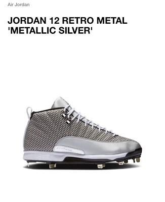 Jordan 12 retro metallic/ silver AIR JORDAN XII 12 RETRO 11.5 WHITE METALLIC SILVER BLACK  main image 2