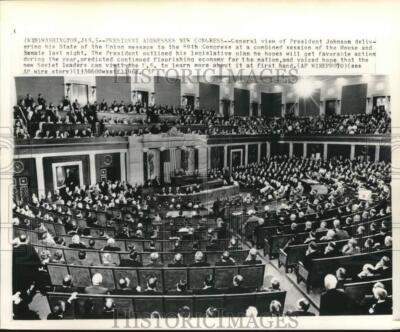 1964 Press Photo President Johnson delivers State of the Union ...