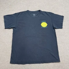 A.Lab Mens Shirt Size L Black Short Sleeve Lemonade Graphic Tee Streetwear Adult