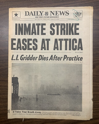 1976 August 27 Daily NEWS New York s Newspaper INMATE STRIKE ATTICA (MH135)