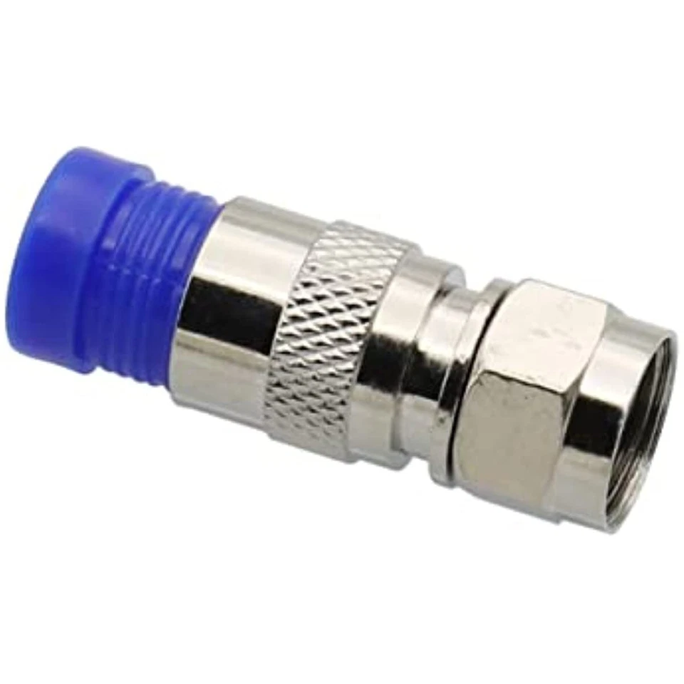 3Pcs RG6 Compression connectors Adapter RF coaxial Cable Converter F Connector - Image 2 of 3