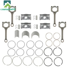 Engine Piston Kit & Connecting Rod&Main Rod Bearings For Hyundai Kia 2.0L