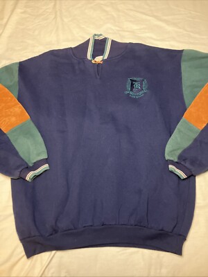 Vintage Kirkwood Community College Color Block Pull Over Sweatshirt Size XL 