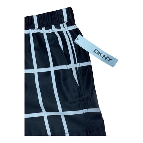 NWT...DKNY. Women's black and white pull-on checkered shorts size L - Picture 3 of 9