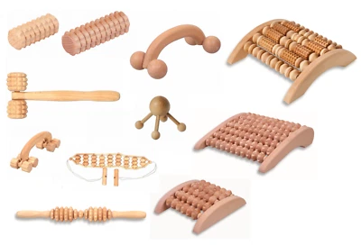 HOFMEISTER HOLZWAREN Holz Massagegerät Massage Massagerolle Massageband Rückenmassage Fußmassage