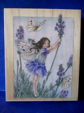LAVENDER FLOWER FAIRY ANGEL STAMPS HAPPEN RUBBER STAMP 90021 XL