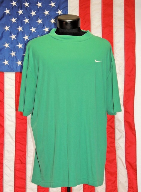 NWOT Nike Gold Dri-Fit XL Green Logo Breathable Workout Jogging Shirt Running | eBay