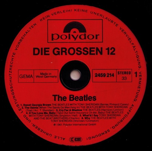 LP The Beatles - DIE GROSSEN 12 - Polydor # 2459 214 - Germany 1980 nearmint - Bild 3 von 6
