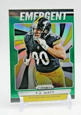 2019 Panini Prizm - T.J. Watt - GREEN Emergent - #E-TW Steelers