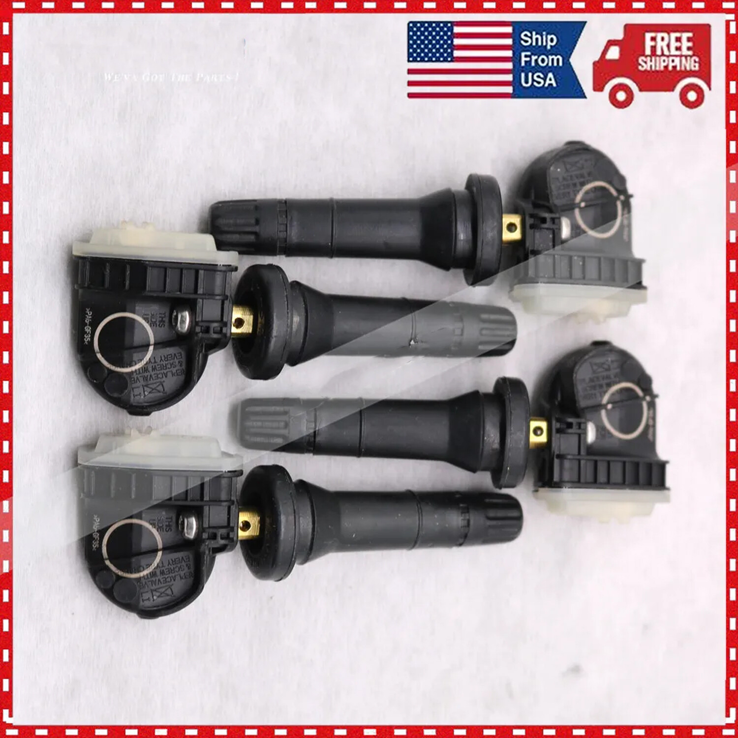 F2GZ-1A189-A 4 xTPMS Tre Pressure Sensors For Ford F-150 Mustang Edge