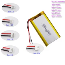 3.7V 2500mAh Rechargeable Li-Polymer Li Battery 853865 JST 3Pin NTC Thermistor