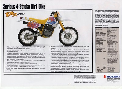1992 SUZUKI DR350 ENDURO OFF ROAD DIRT BIKE 2 page Motorcycle