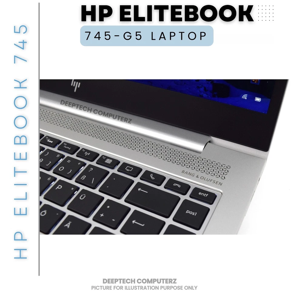 HP EliteBook 735 G5 Laptop 14" inch AMD Ryzen 7 Pro 32GB RAM 2TB SSD Windows 11 - Image 4 of 4