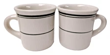 Pair of TUXTON 9oz Ceramic Restaurant Grade Diner Style Coffee Cup