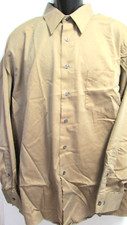 Men's 18 34-35 Gold Sateen Button long sleeve Dress Shirt By Arrow