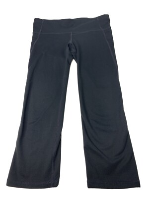 Gap Fit GFast True Black Womens XS Capri Leggings 178025 GUC