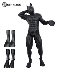 Smitizen Cosplay Costumes Silicone Black Horse Feet Glove Hoof Boots Fetish
