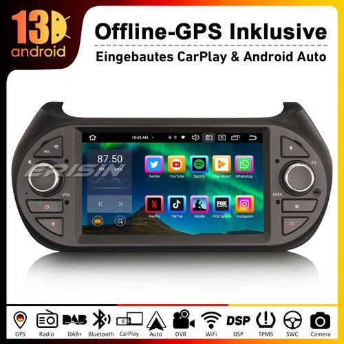 8-Kern Android 13 Autoradio Navi DSP Fiat Fiorino Citroen Nemo Bipper 64GB WIFI - Bild 15 von 15