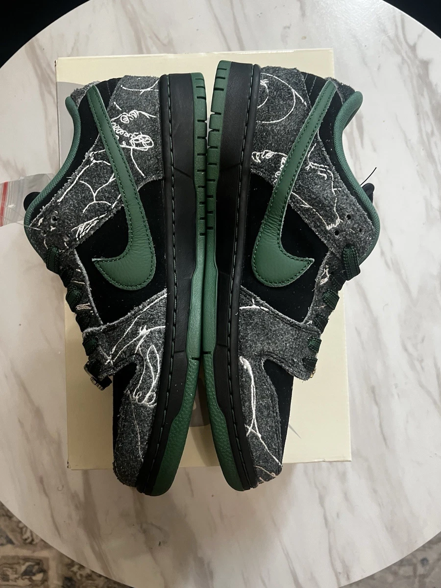 Nike SB Dunk Low QS Black/Gorge Green-Summit White Size 9.5  display picture 3