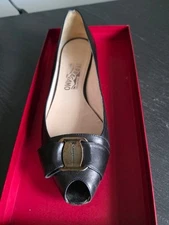 Salvatore Ferragamo Women's Nero Calf Balet Flat