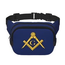 Freemasons Square Double Layer Waist Bag Men's Women's Bag Portable Cycling Bag