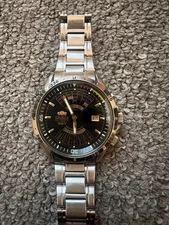 Orient Automatic Watch Black Dial Date Used