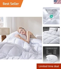 Breathable King Size Duvet Insert 116x98 - Ultra-Soft Lightweight Comforter