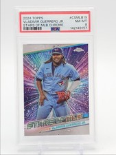 VLADIMIR GUERRERO JR. 2024 TOPPS CHROME STARS OF MLB BLUE JAYS PSA 8 Q6222