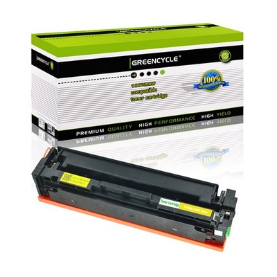 GREENCYCLE CF402A 201A Yellow Toner Cartridge Fits for HP Laserjet M252dn M277dw