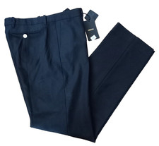 Versace Women's Melange Black Wool Straight Leg Pants Size 48/12 New with Tags