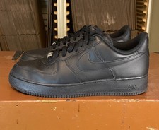 NIKE Men's Size 12 Air Force 1 Low'07 Triple Black Black Sports Shoes CW2288-001
