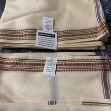 Men's Cream Cotton Dhoti/Veshti/Mundu With Towel Set - India Ethnic Wear