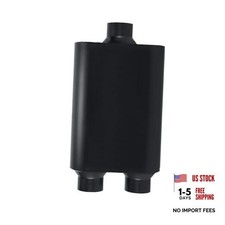 Universal Mufflers Performance Automotive Exhaust 2.5" in - 2.5" dual out Black
