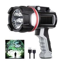 Rechargeable Spotlight Flashlight, Super Bright 3 LED 3000000 Lumen Long Last...