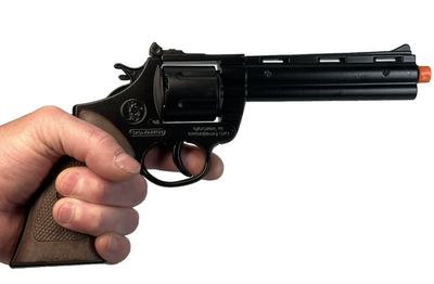 TOY Colt Python BLACK 357 MAGNUM Zombie Diecast Metal 12 Shot Ring