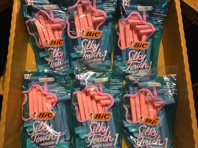 6 BIC 12 pk  Silky Touch Lady Shaver Women's Disposable Razor , Free Shipping 