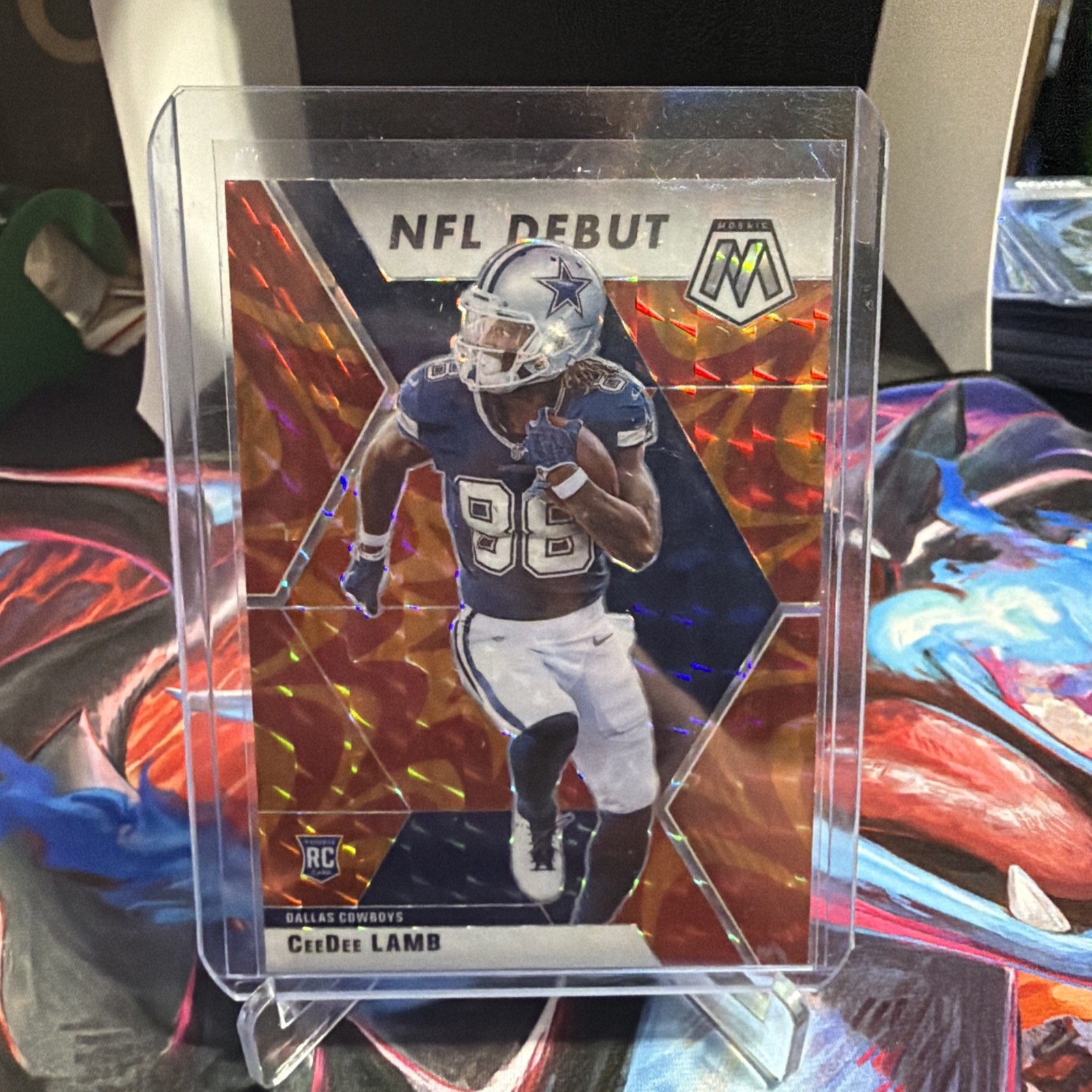 2020 Panini Mosaic - NFL Debut CeeDee Lamb #268 Mosaic Reactive Orange (RC)