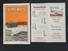 1925 antique SIMONDS MILLMEN GUIDE sawmill logging knives CHASE SAWS lot