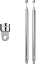 2 PCS Radio Antenna,FM Portable Telescopic 8 Section Antenna 72CM/28.3IN for TV