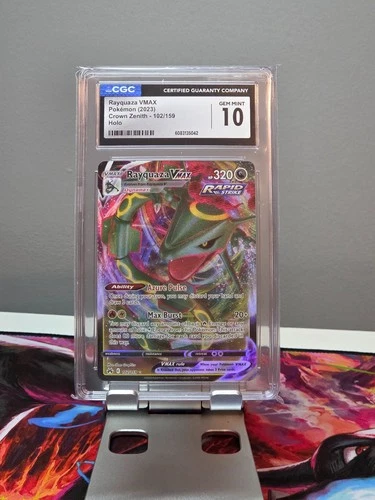 POKEMON RAYQUAZA VMAX CROWN ZENITH 102/159 HOLO CGC 10