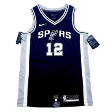 Nike San Antonio Spurs Mens Swingman Small Black Aldridge Icon Edition Jersey