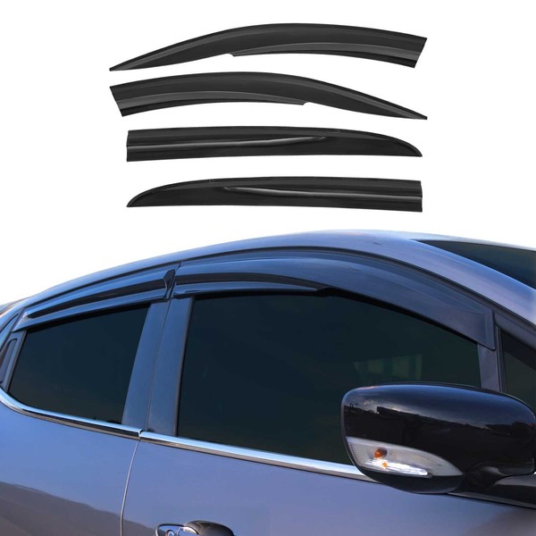4X Windabweiser Regenabweiser FüR Renault Megane SchräGheck 2002-2009 Dunkel-image