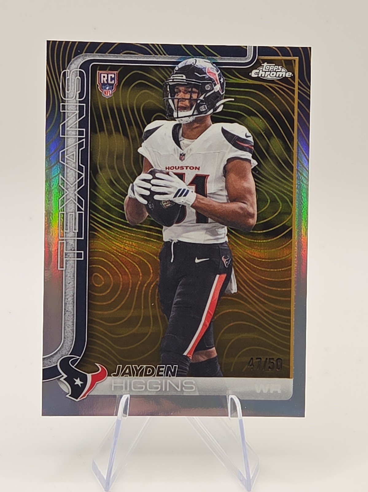 Jayden Higgins Topps Chrome #343 Variation Gold Refractor
