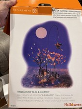 DEPT 56 VILLAGE ANIMATED HALLOWEEN SERIES "UP, UP AND AWAY WITCH" 56.52711