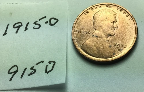 1915 - D  :  Wheat Penny Cent ; VG condition