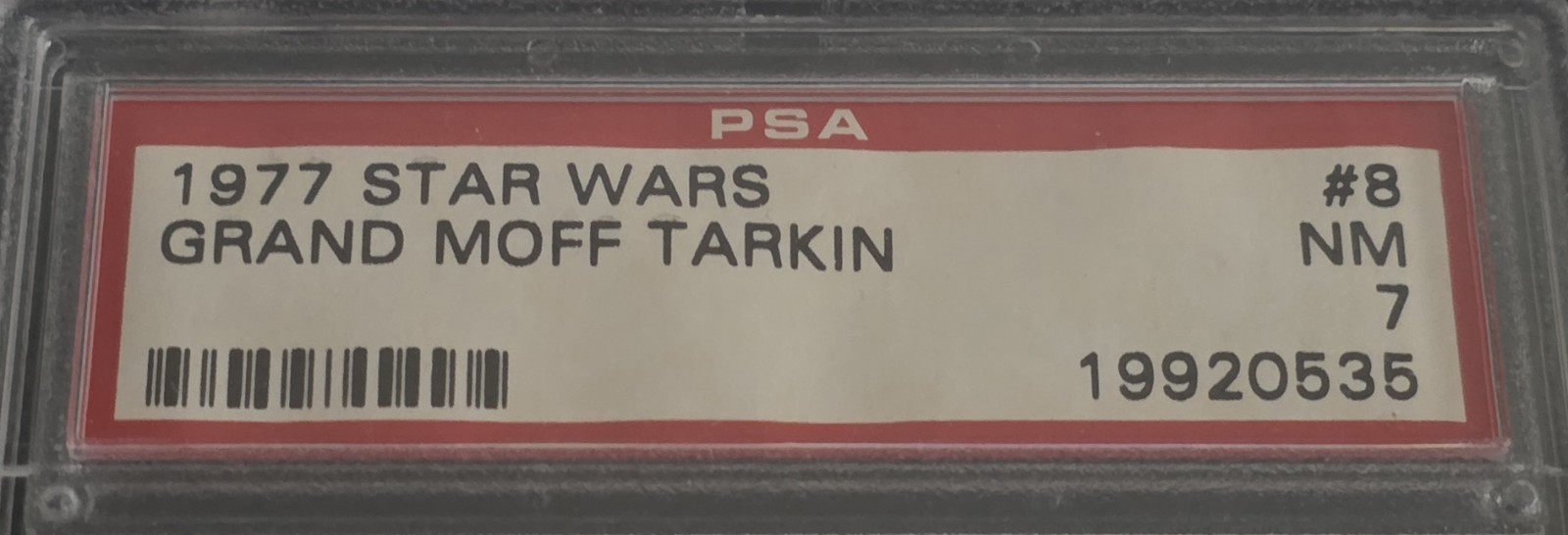 1977 Star Wars #8 Grand Moff Tarkin PSA 7 view 3
