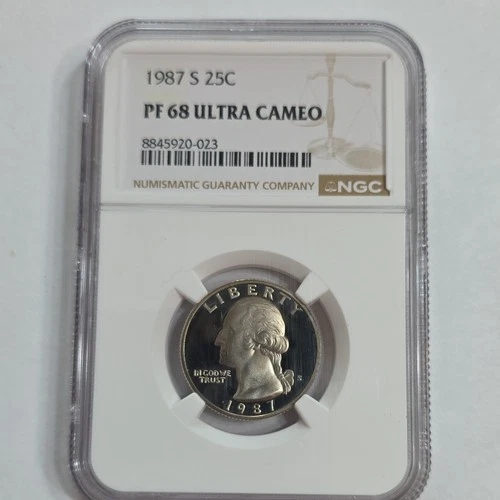 1987-S Washington Quarter Proof — photo from the most recent tracked eBay sale