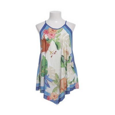 Zara, Top, Größe: XL, Blau/Mehrfarbig, Polyester, Blumen, Damen #SRs