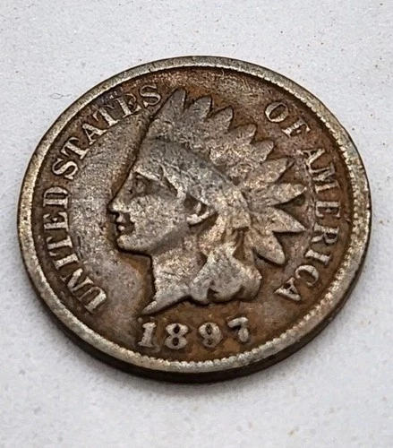 1897 Indian Head Cent Penny Good+