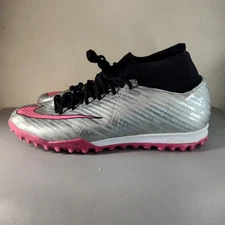 Nike Zoom Superfly 9 Silver Pink Soccer Cleat Turf FB8402-060 Men’s - Sz  7.5